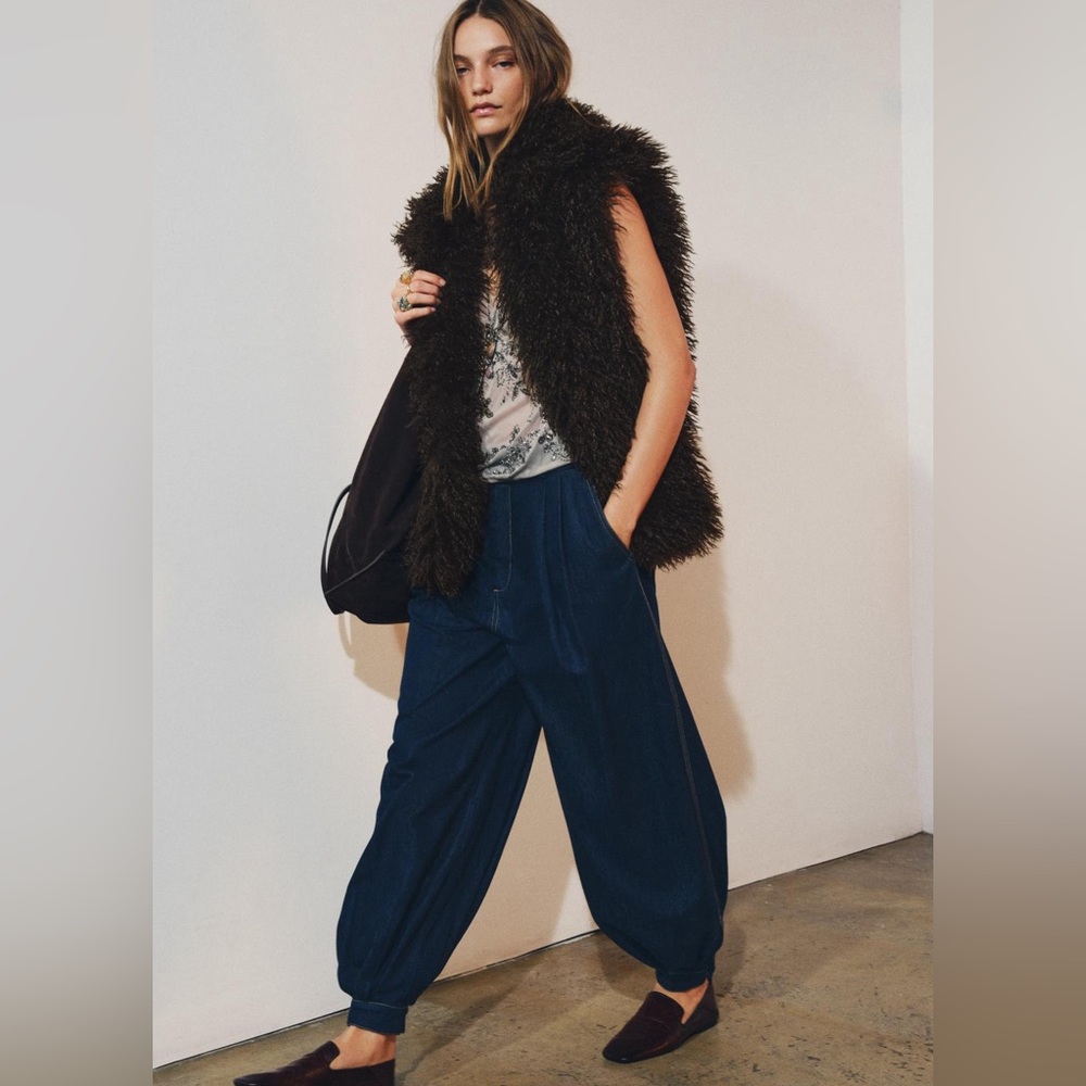 NWT ZW COLLECTION DENIM BALLOON PANT XS